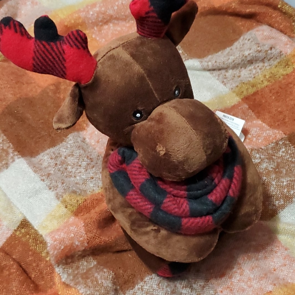 Flannel Moose Stuffed Animal Blanket